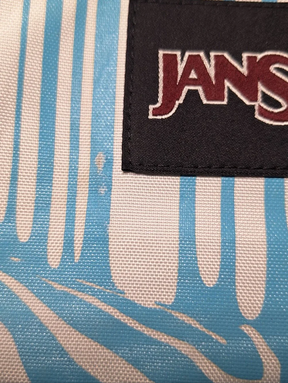 Jansport Backpack, Zebra, Black Blue White